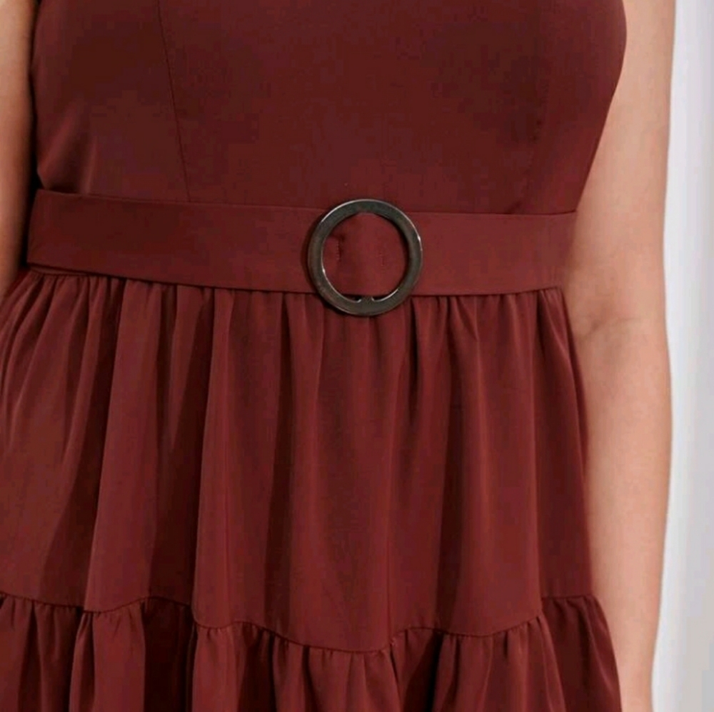#32 Brand New Plus Belted Cami Dress - Picture 6 of 9